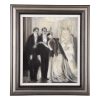 Art Deco painting 1920s masquerade ball scene