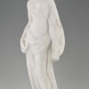 Art Deco sculpture en marble femme nue