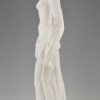 Art Deco sculpture en marble femme nue