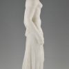 Art Deco sculpture en marble femme nue