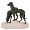 Art Deco sculptuur twee greyhounds