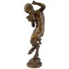 Antiek bronzen beeld sater met fluit
