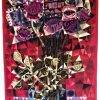 Mid-century handwoven abstract tapestry 1969 Bouquet