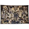 Mid-century handwoven abstract tapestry 1972 Primavera