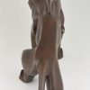 Art Deco bronzen sculptuur leeuw