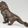 Lion sculpture Art Deco en bronze