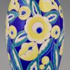 Art Deco Vase mit Blumen, Keramik