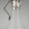 Een paar zilveren Jugendstil karaffen