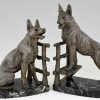 Art Deco Buchstütze Schäferhund