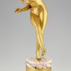 Art Deco gilt bronze nude dancer with apple