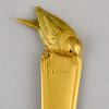 Art Deco bronze coupe papier oiseau