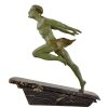 Art Deco sculpture homme courant athlete