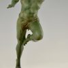 Art Deco sculptuur rennende man atleet