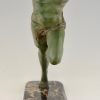 Art Deco sculptuur rennende man atleet