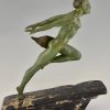 Art Deco sculpture homme courant athlete