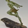 Art Deco sculpture homme courant athlete