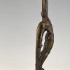 Art Deco bronzen sculptuur Icarus gevleugelde man