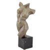 Sculpture en bronze moderne torse de femme