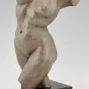 Modern bronze sculpture female torso