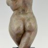 Sculpture en bronze moderne torse de femme