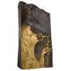 Jugendstil Vase Bronze Frau mit Blumen