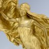 Art Nouveau sculpture en bronze doré Loïe Fuller danseuse