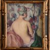 Art Deco painting, nude with turban.
