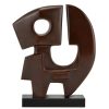 Mid Century Modern abstract bronze sculpture