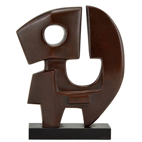 Moderne bronzen sculptuur abstract