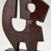 Moderne bronzen sculptuur abstract