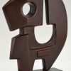 Mid Century Modern abstract bronze sculpture