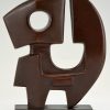 Mid Century Modern abstract bronze sculpture