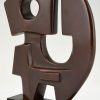 Mid Century Modern abstract bronze sculpture