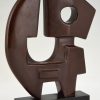 Sculpture abstraite en bronze années 80