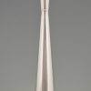 Cardinal, silvered metal vase 1957