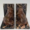 Art Deco bronze bookends King Charles spaniel dogs