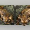 Art Deco bronze King Charles dog bookends