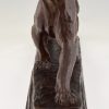 Art Deco bronzen sculptuur panter