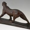 Art Deco bronzen sculptuur panter