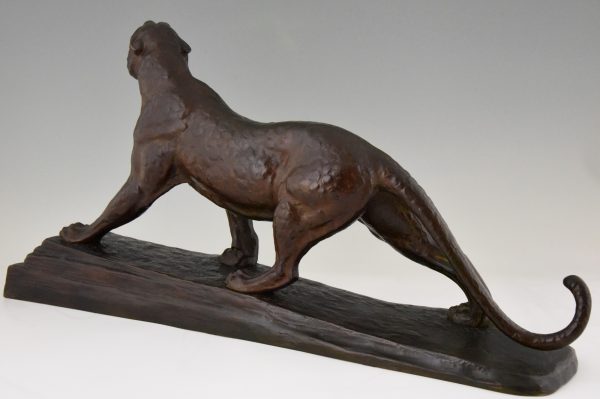 Art Deco bronzen sculptuur panter