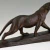 Art Deco Bronze Skulptur Panther