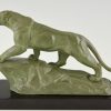 Art Deco panther bookends.