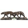 Art Deco sculpture of two panthers