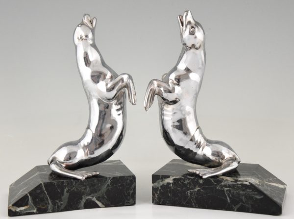 Art Deco seal bookends