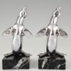 Art Deco seal bookends