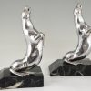 Art Deco seal bookends