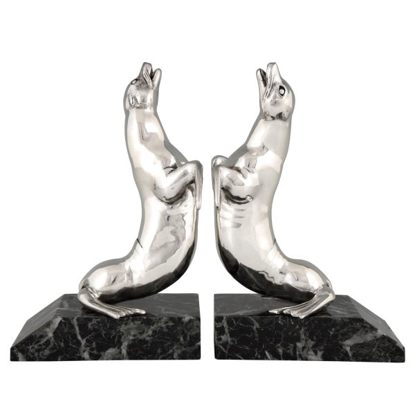 Art Deco seal bookends