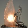 French Art Deco lamp with seal