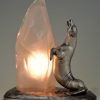 Franse Art Deco lamp met zeeleeuw en ijsschots