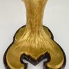 Jugendstil Lampe Bronze vergoldet Frau mit Fackel